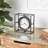 Metal Geometric Decorative Clock Mantel Clock With Open Square Frame, Tabletop Clock 9" X 4" X 9", Black