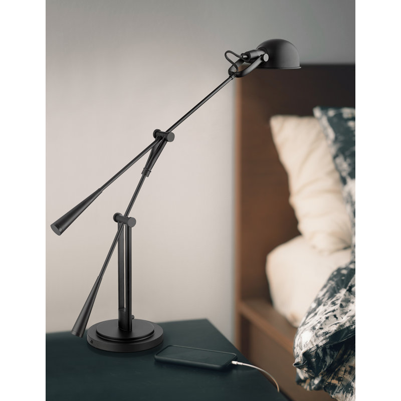 Lampe de table 1 lumière Rishika Park, Noir mat