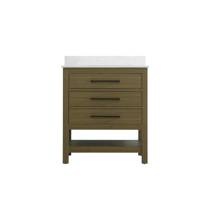 Meuble-lavabo simple 30 po_Moderne_VF60530-BS, Brun châtaigne