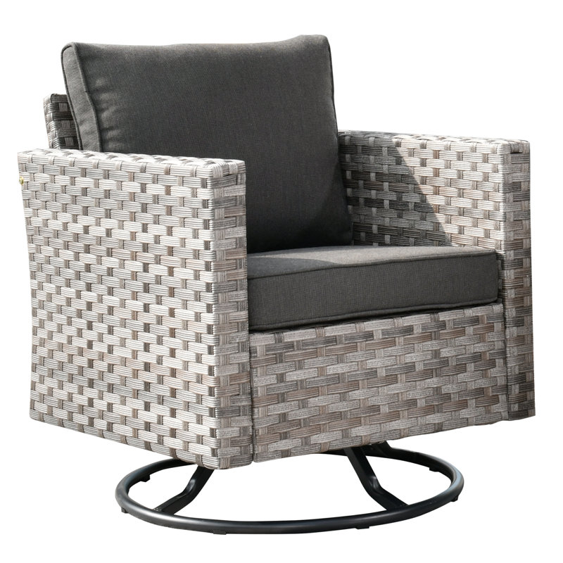 Bobia - Person Patio Conversation Sets with Cushions, Black
