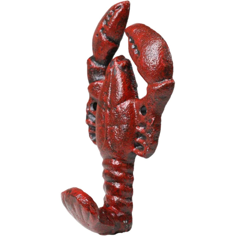 Ensemble de 2 crochets muraux en fonte rouge Cajun