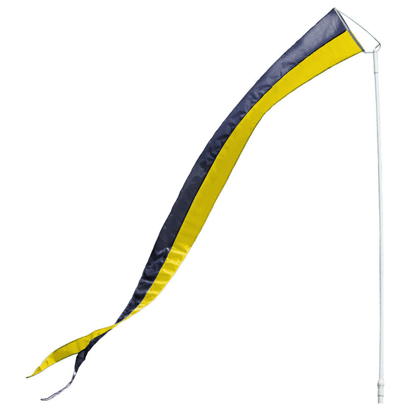 Fanion en nylon Rabun, Maïs / bleu marine, H 96 po x l 18 po x P 0,5 po