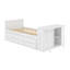 Lit plateforme simple en bois avec bureau et tablette de rangement-1761146413