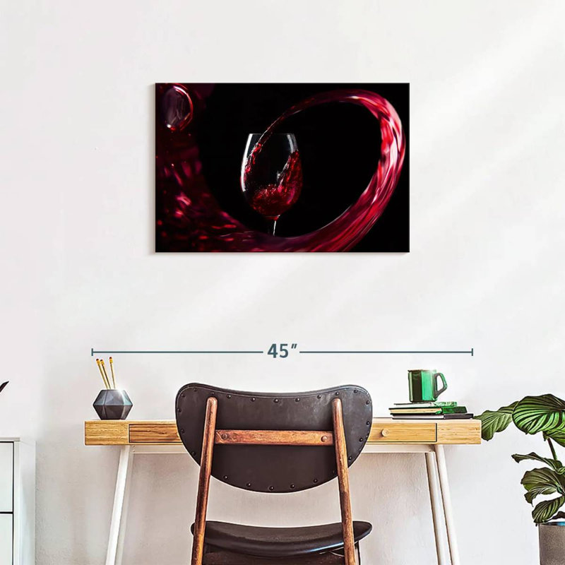 «Flowing Red Wine», reproduction sur toile, L 20 po x H 30 po