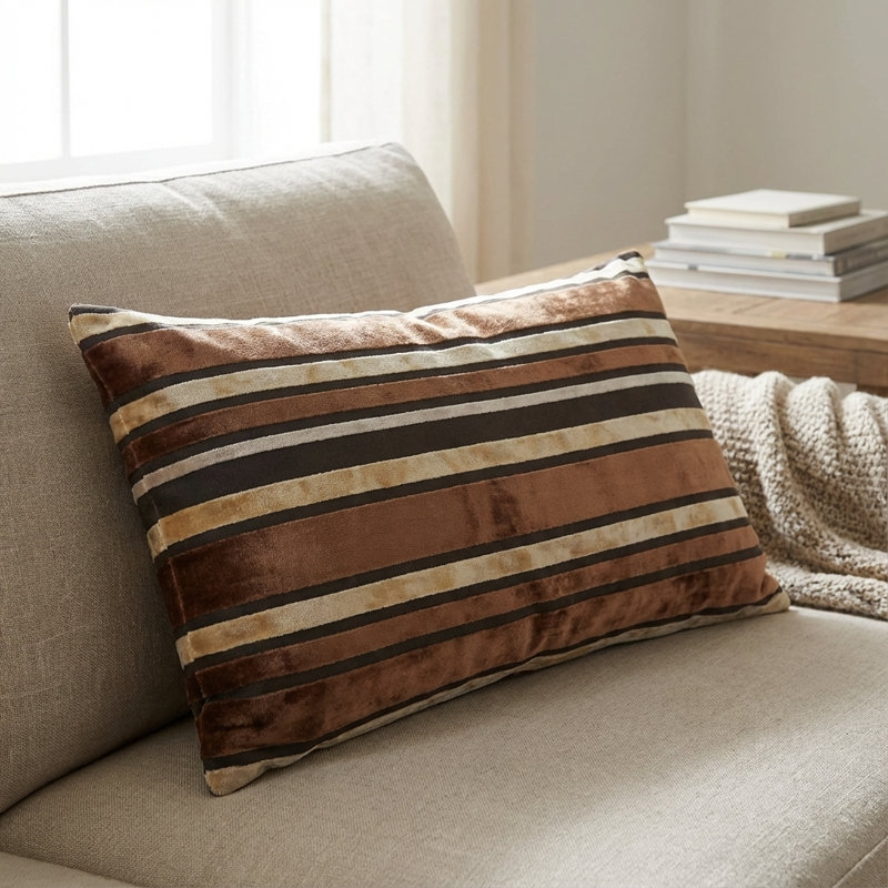 Luxueux oreiller luxueux, 18 po x 18 po, Coussin décoratif