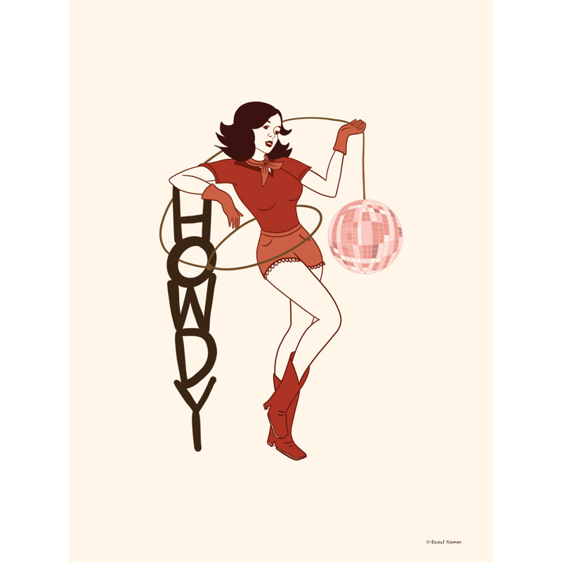 Disco Cowgirl, H 48 po x l 32 po