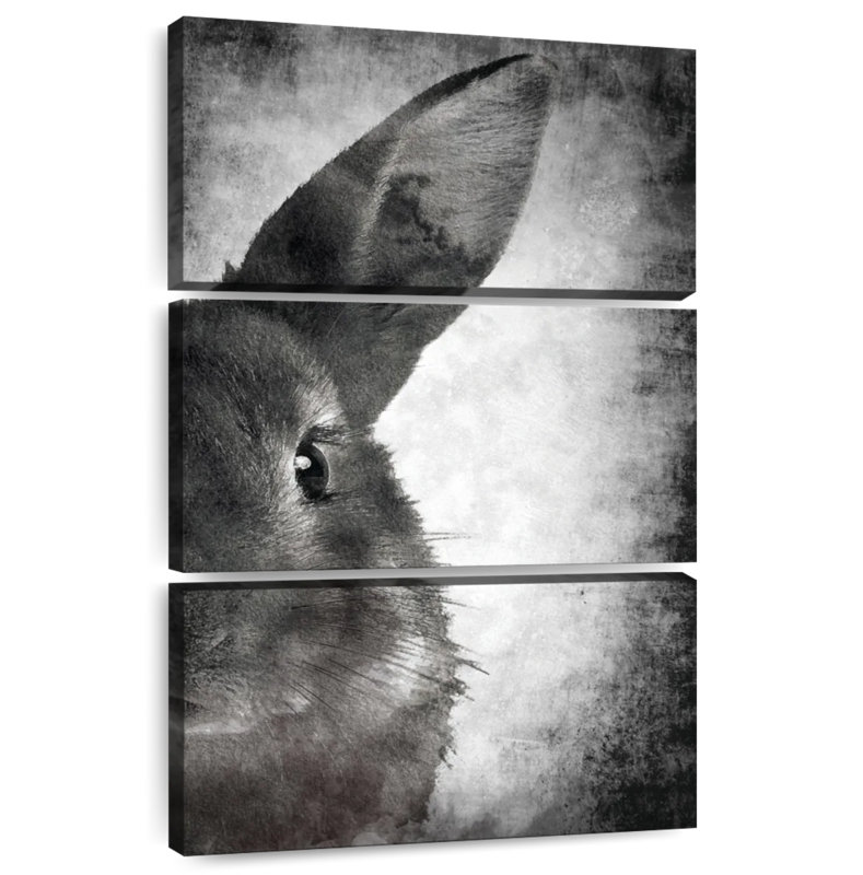 Brampt Bunny Face Black And White, 45" H x 28" W