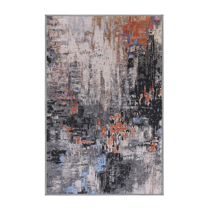 Abstract Indoor Rug, Rectangle 5' x 7'