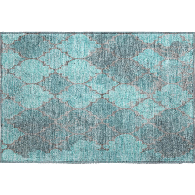 Premium Machine Washable Otte AMF1784 Damask Rug