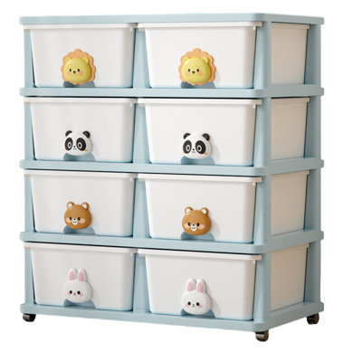 -drawer Storage Rack With Wheels For Flexible Mobility, Ideal For Wardrobe, Books, Toys, And More