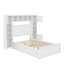 Lit double en bois avec armoire tout-en-un, tablette, douilles et lit gigogne-1093845853