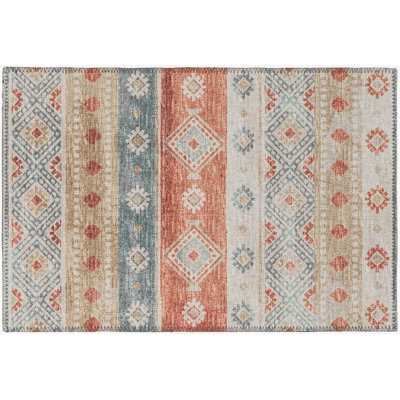 Jerrell Chenille Washable Moroccan Rug