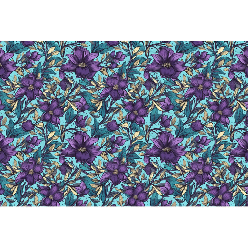 Machine Printed Comforter, Twin Extra Long Comforter, Blue/Purple