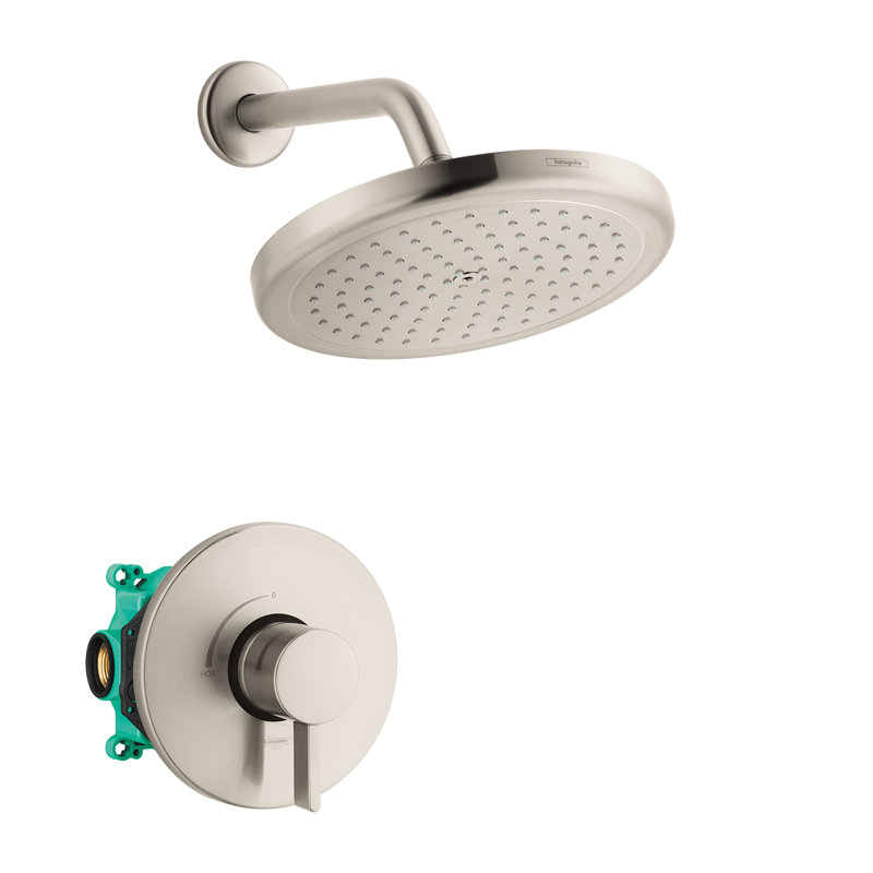 Croma Shower Faucet with Rough-in Valve, Brushed Nickel