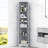 Multi-Functional Corner Cabinet Tall Bathroom Storage Cabinet With Two Doors And Adjustable Shelves, Open Shelf, Grey