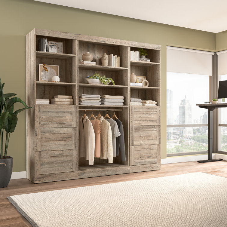 Arlex 86" W Closet Organization System with Drawers