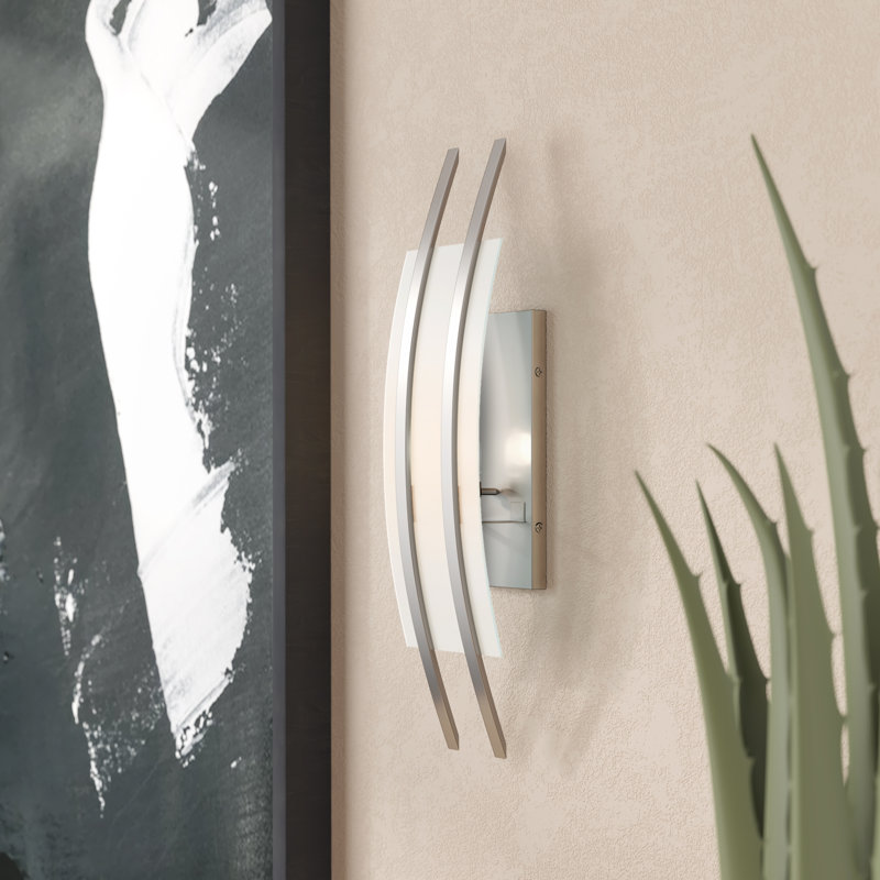 Trotta LED Armed Sconce, Brushed Nickel