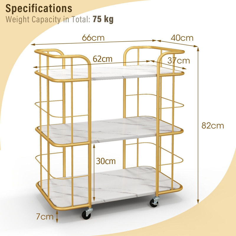 Metal Bar Cart
