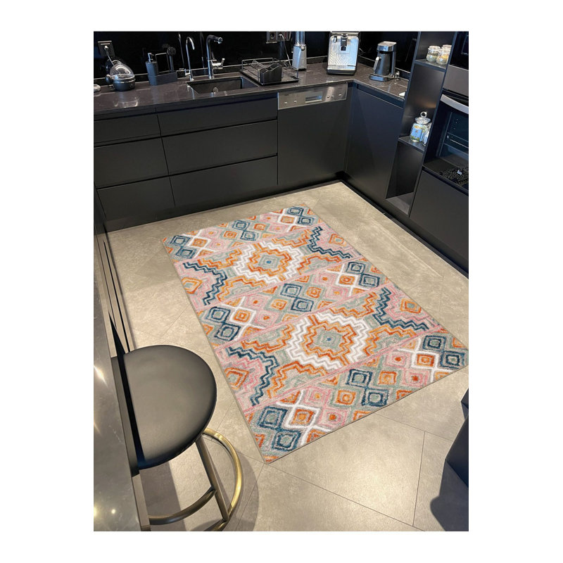 Tapis lavable en machine rose, Sous-tapis rectangulaire 3 pi 11 po x 5 pi 11 po i
