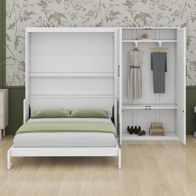 Grand lit escamotable avec garde-robe et garde-robe