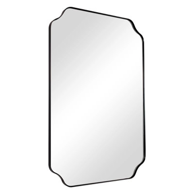 Miroir de salle de bain mural en verre trempé et aluminium