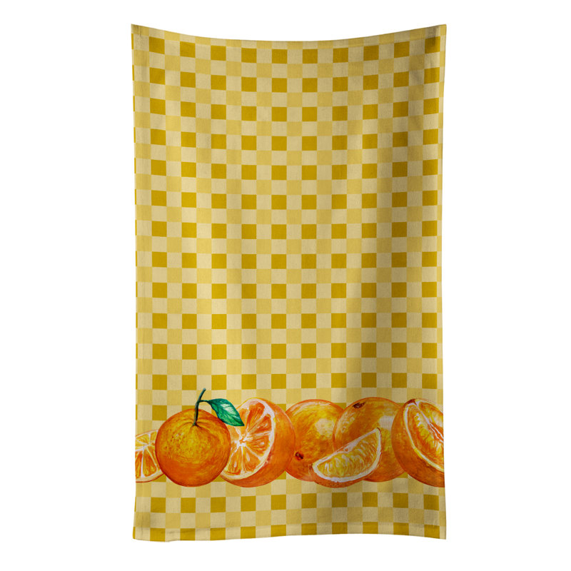 Chiffons oranges sur basketweave