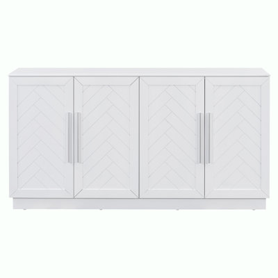 Storage Wood Console Table with Cabinet