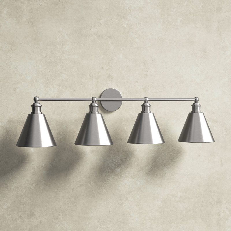 4 - Light Dimmable Vanity Light, Brushed Nickel