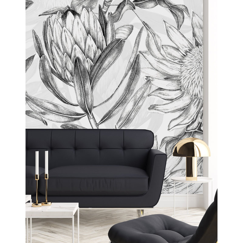 Peel & Stick Floral Wall Mural, 100" W x 8.33" L