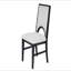 Chaise à découpes arquée en tissu blanc