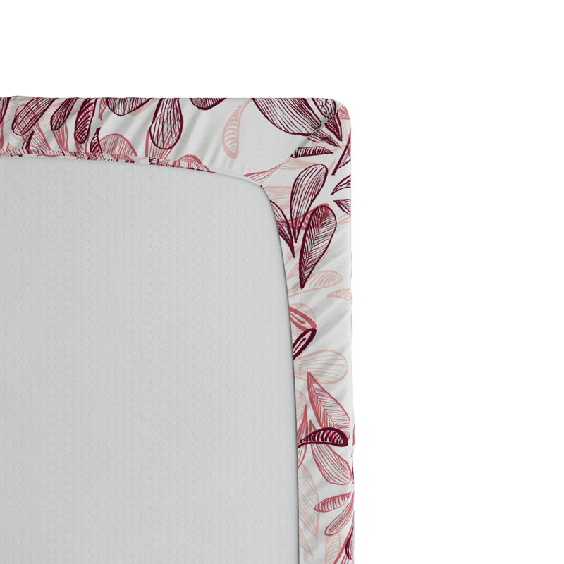 Microfiber Floral Fitted Sheet, Full Fitted Sheet