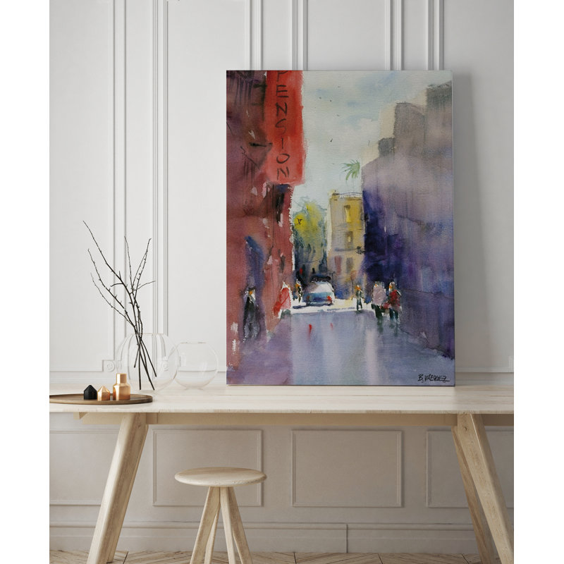 Pension by Bruno Vázquez - Wrapped Canvas Painting, 120cm H x 80cm W x 3cm D