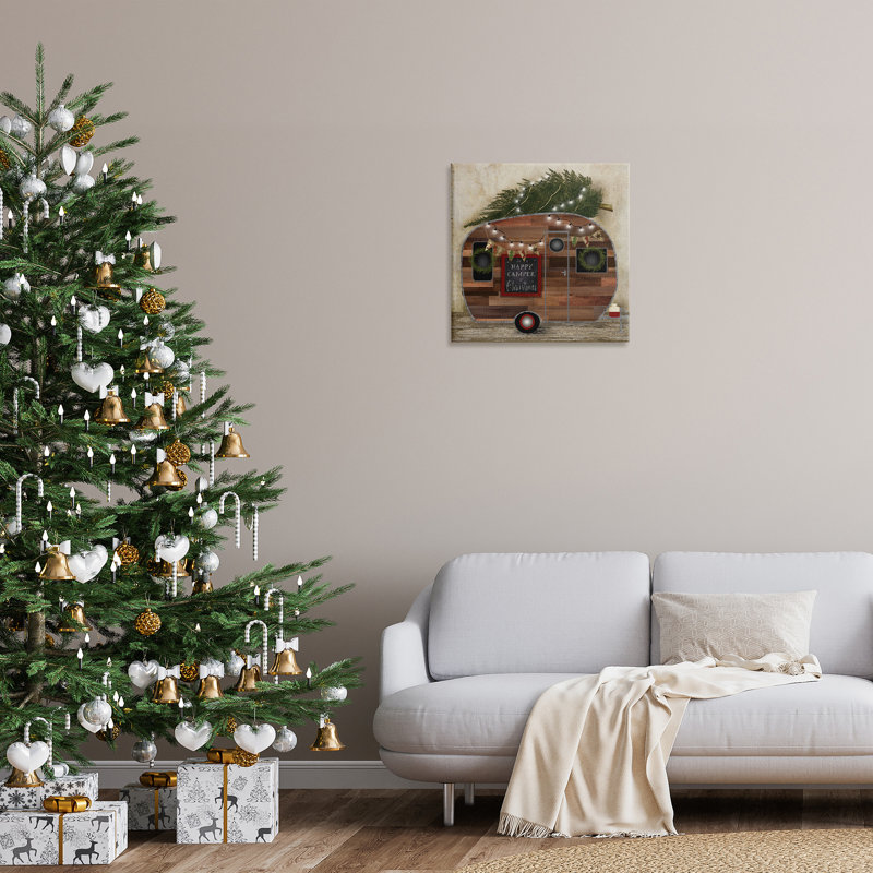 «Happy Camper at Christmas», impression sans cadre, 24" H x 24" W