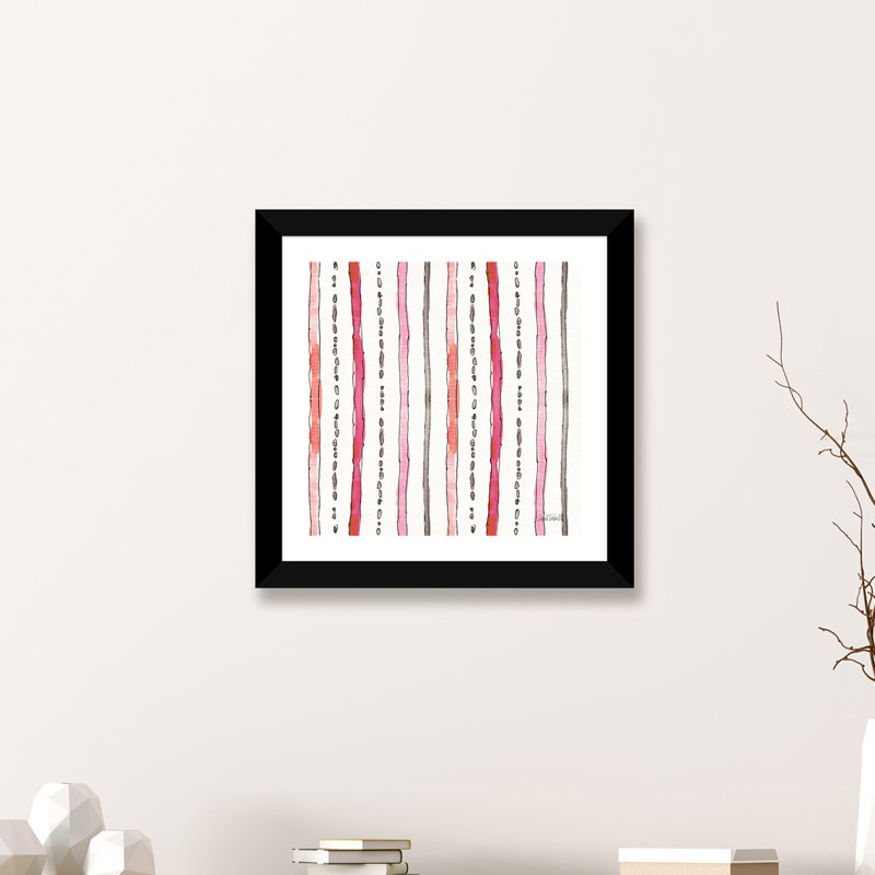 Art sur motif chic accents vi, H 24 po x l 24 po x P 1 po, Papier avec cadre noir