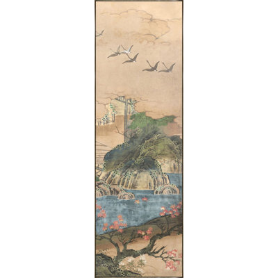 «Zen Af après-midi 4» par Lillian August - peinture panoramique sur cadre flottant