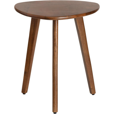 Handcrafted Walnut Mango Wood Side Table - Scandinavian Design, Moisture-Resistant