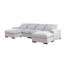 Canapé modulaire en lin avec 2 repose-pieds-777218540