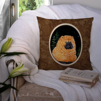 Coussin décoratif intérieur / extérieur Starry Night Chow Chow