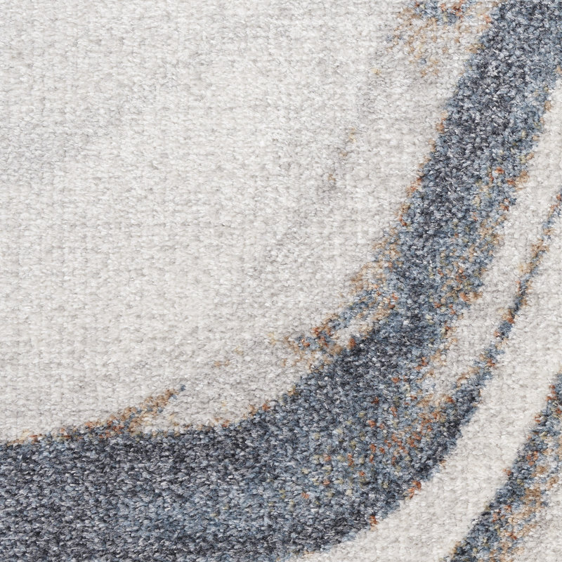Tapis d'intérieur moderne ivoire Nourison Astra, Rectangle 7 pi 10 po x 10 pi