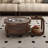 29.53"Retro Solid Wood Round Tea Table
