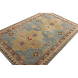Distressed Homage Hand Knotted Wool Geometric Area Rug
