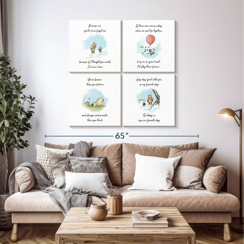 Ashelle Winnie l'ourson, citations inspirantes, H 45 po x l 45 po