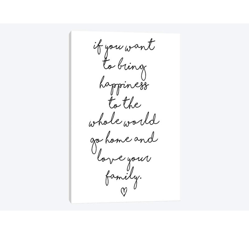 « si vous souhaitez apporter un bonheur », art textuel sur toile, H 18 po x l 12 po x P 1,5 po