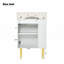 Meuble-lavabo 21,6 po avec lavabo simple en céramique, rangement à gauche-1371669629