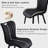 Modern Quilted Leather Upholstered Dining Chairs Wingback Luxury Side Chairs With Metal Legs-1091878568