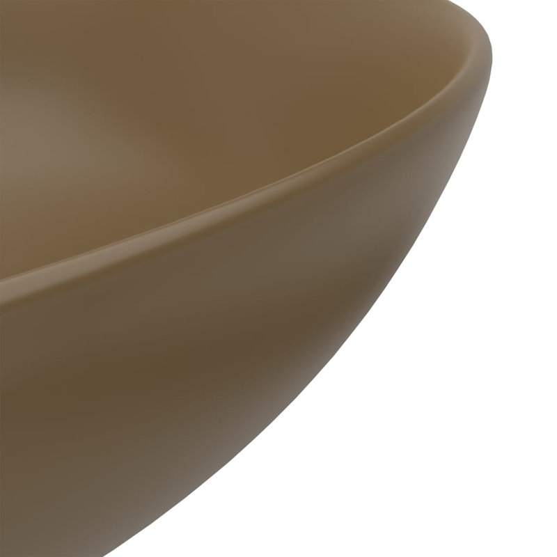 Belfry Bathroom Lonie 280mm L x 280mm W Ceramic Circular Sink, Cream