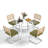 5-Piece Round Glass Top Dining Set-2083640118-2083640124