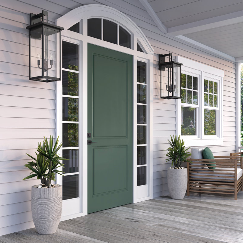 Osakis Light Outdoor Wall Sconce, 27" H x 11" W, Powder Coated Black