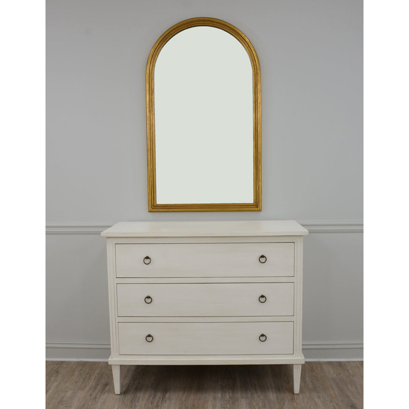 Ayla Flat Wall Mirror, Gold Leaf