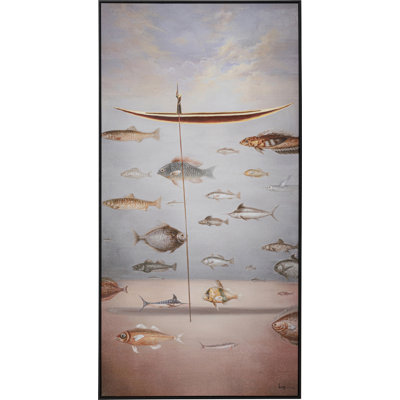 Framed Picture Cloud Fisherman Boat